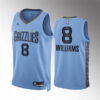 Mens Memphis Grizzlies #8 Ziaire Williams Light Blue Statement Edition Jersey