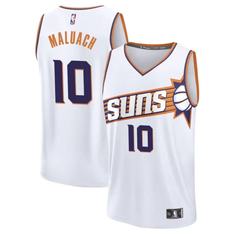 Mens Phoenix Suns #10 Khaman Maluach White Association Edition Swingman Jersey