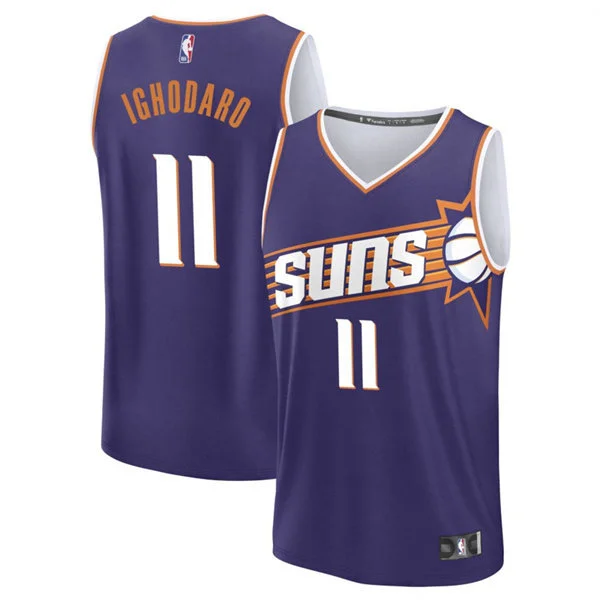 Mens Phoenix Suns #11 Oso Ighodaro Nike Purple Icon Edition Swingman Jersey