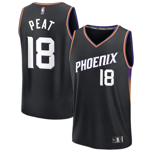 Mens Phoenix Suns #18 Koa Peat 2026-27 Black Statement Edition Swingman Jersey