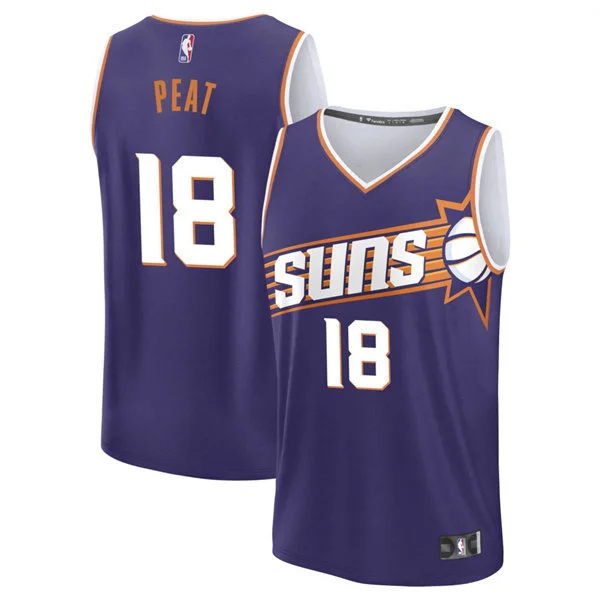 Mens Phoenix Suns #18 Koa Peat Nike Purple Icon Edition Swingman Jersey
