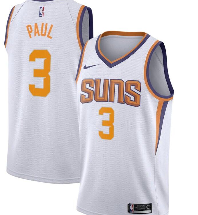 Mens Phoenix Suns #3 Chris Paul  Nike White Association Edition Jersey