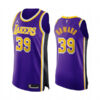 Mens Los Angeles Lakers #39 Dwight Howard Purple Statement Edition Jersey