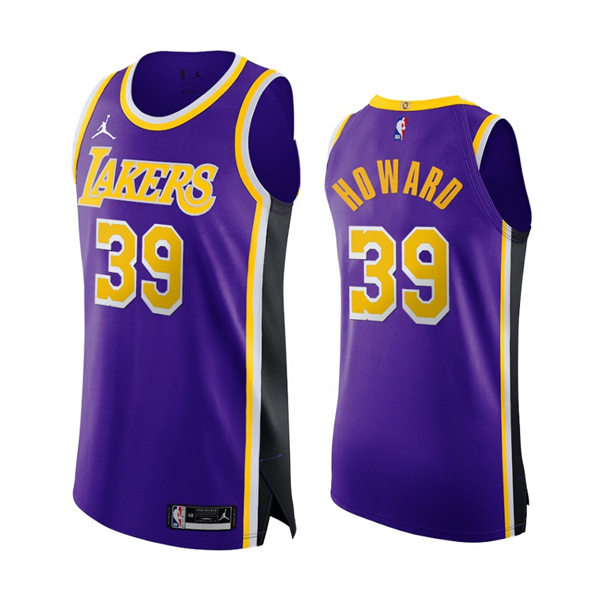 Mens Los Angeles Lakers #39 Dwight Howard Purple Statement Edition Jersey