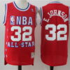 NBA 1989 All-Star #32 Magic Johnson Jr Red Hardwood Classics Soul Swingman Throwback Jersey