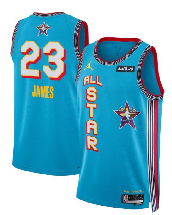 Unisex Los Angeles Lakers #23 LeBron James Light Blue 2025 NBA All-Star Game Swingman Player Jersey