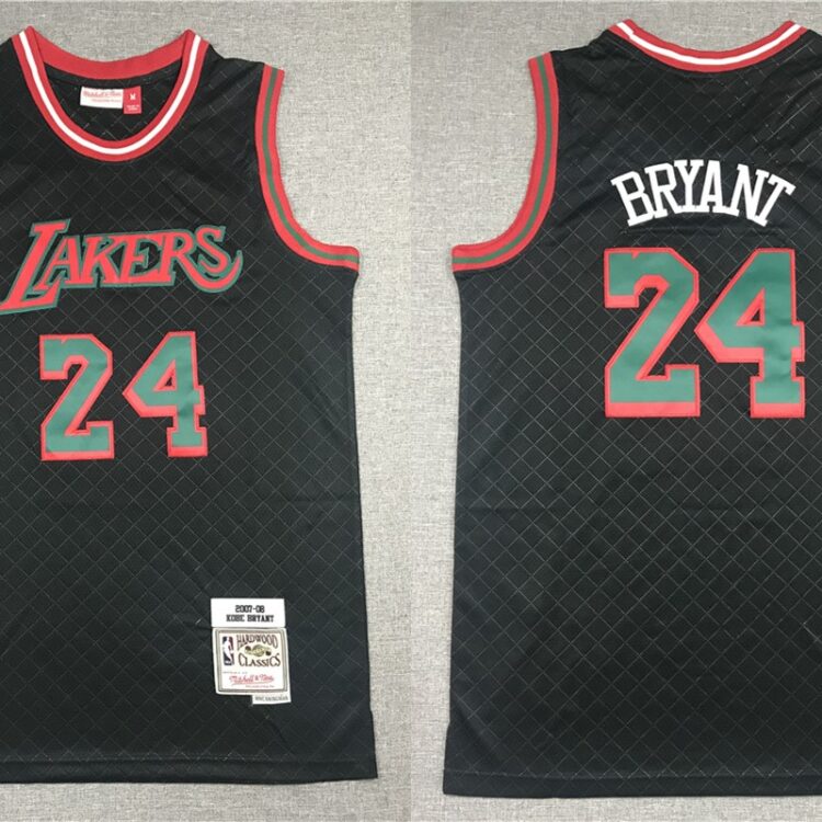 Men's Los Angeles Lakers #24 Kobe Bryant Black Neapolitan Fashion Hardwood Classics Jersey