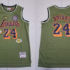 Mens Los Angeles Lakers #24 Kobe Bryant Mitchell & Ness 60TH Anniversary Jersey -Ghost Green