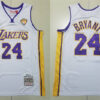 Men's Los Angeles Lakers #24 Kobe Bryant White Mitchell & Ness Hardwood Classics 2009-10 Finals Jersey