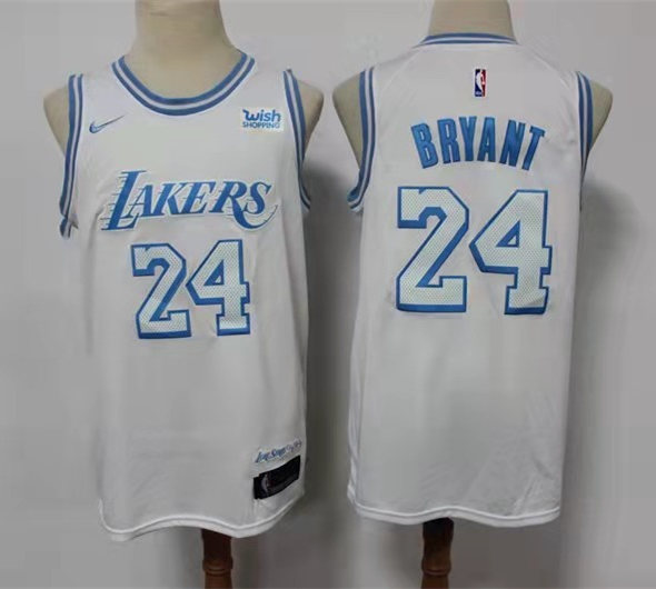 Men's Los Angeles Lakers #24 Kobe Bryant White Nike 2021 City Edition Jersey
