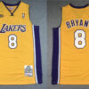 Men's Los Angeles Lakers #8 Kobe Bryant Gold Hardwood Classics 2000-01 Finals Jersey