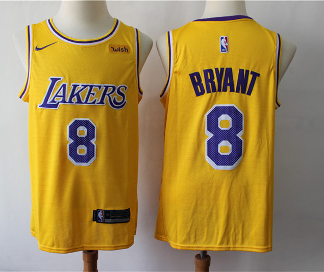 Men's Los Angeles Lakers #8 Kobe Bryant Nike Gold Icon Edition Swingman Jersey