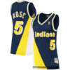Mens Indiana Pacers #5 Jalen Rose Navy Gold Mitchell & Ness 1996-97 Hardwood Classics Swingman Jersey