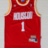 Mens Houston Rockets #1 Tracy McGrady Swingman Red Throwback Jersey