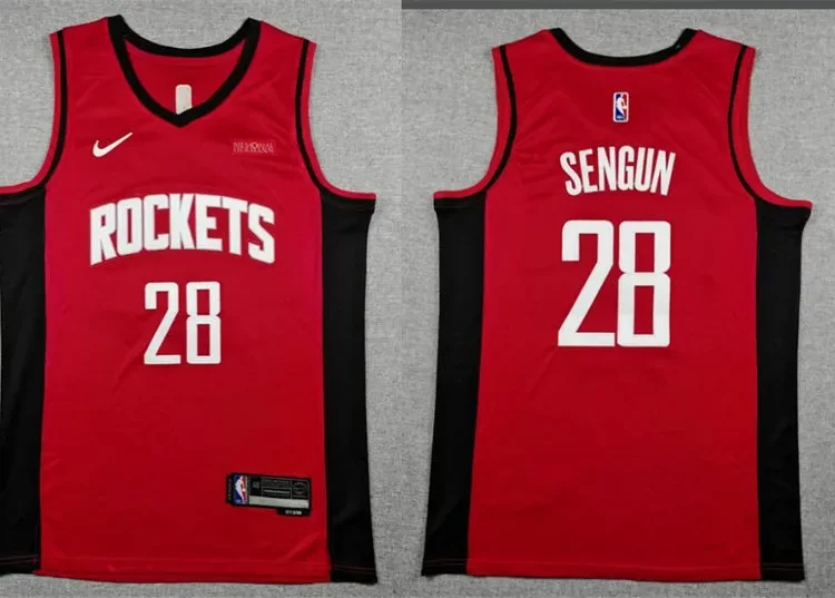 Mens Houston Rockets #28 Alperen Sengun Red Icon Edition Jersey