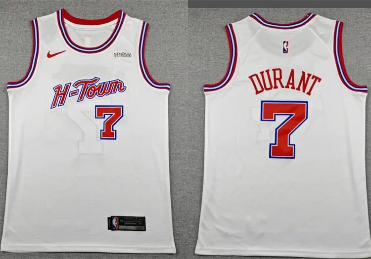Mens Houston Rockets #7 Kevin Durant 2025-26 White City Edition Swingman Jersey