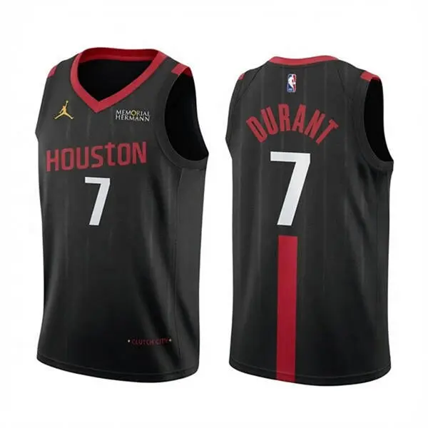 Mens Houston Rockets #7 Kevin Durant 2026 Black Statement Edition Swingman Jersey