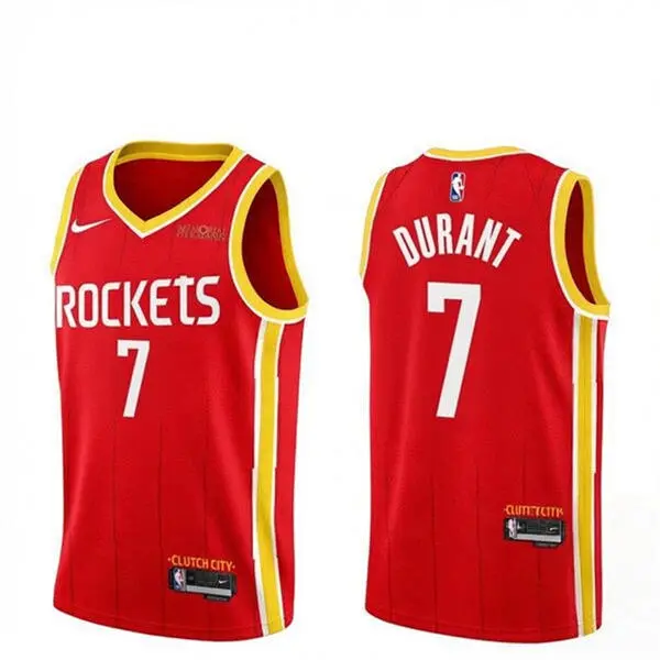 Mens Houston Rockets #7 Kevin Durant 2026 Red Icon Edition Swingman Jersey