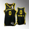Mens Golden State Warriors #0 Gary Payton II 2023-24 Black City Edition Player Jersey