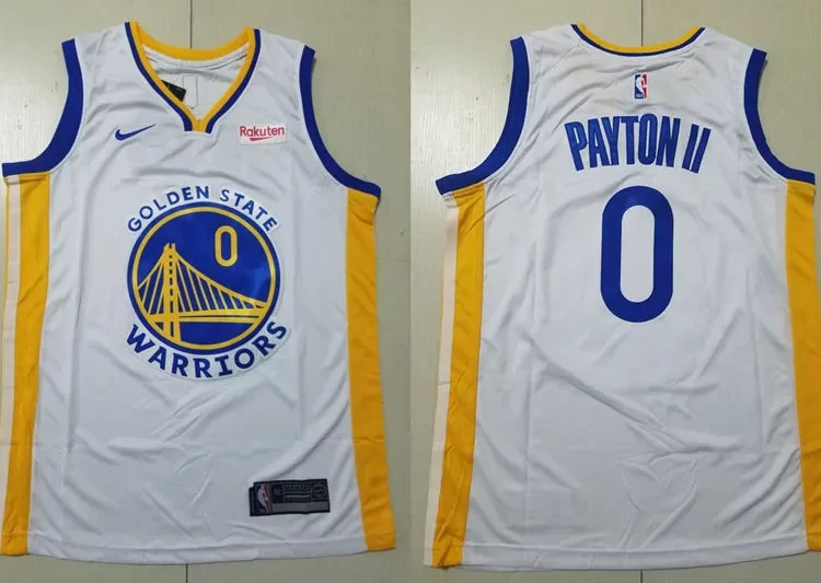 Mens Golden State Warriors #0 Gary Payton II White Association Edition Swingman Jersey