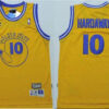 Men's Golden State Warriors #10 Tim Hardaway Yellow Throwback Swingman Jersey