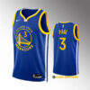 Mens Golden State Warriors #3 Chris Paul Royal Icon Edition Swingman Jersey