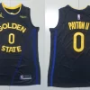 Mens Golden State Warriors #0 Gary Payton II 2024-25 Black Statement Edition Swingman Jersey