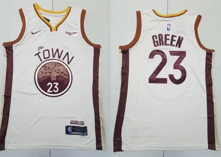 Mens Golden State Warriors #23 Draymond Green 2025-26 Tan City Edition Swingman Jersey