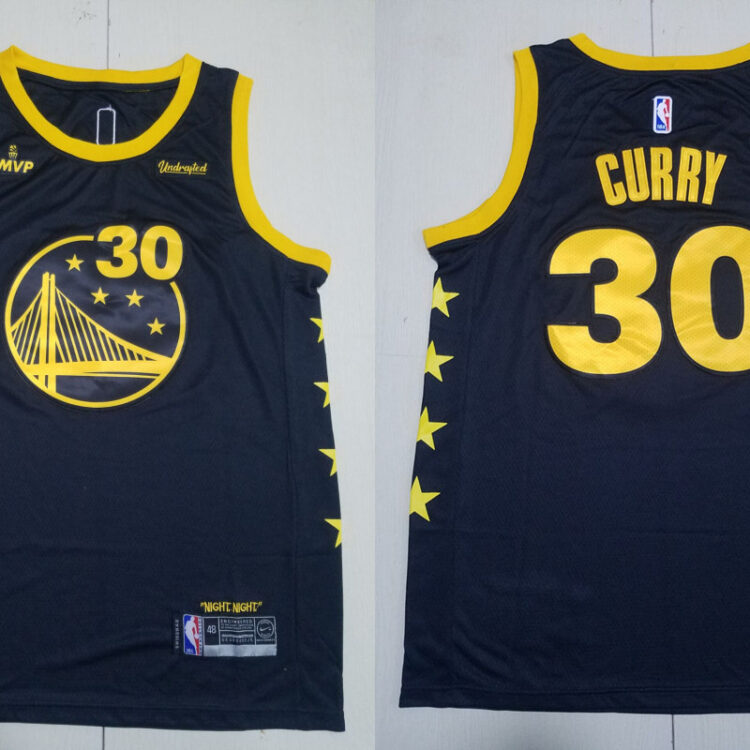 Mens Golden State Warriors #30 Stephen Curry 2022 NBA Final Game FMVP Jersey Black