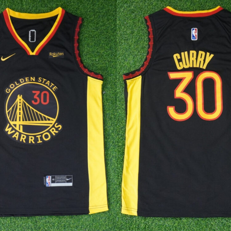 Mens Golden State Warriors #30 Stephen Curry 2023-24 Nike Black Earned Edition Jersey