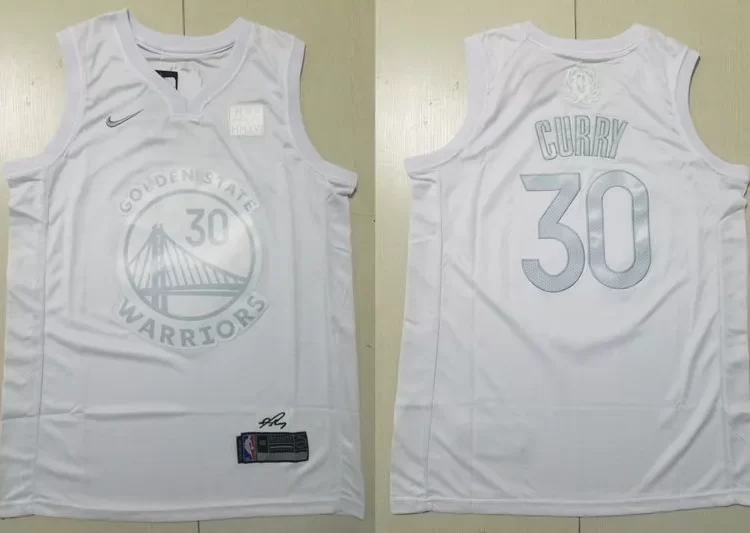 Men's Golden State Warriors #30 Stephen Curry White MVP Swingman Jersey