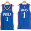 Mens Philadelphia 76ers #1 James Harden Nike Blue Icon Edition Jersey