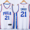 Mens Philadelphia 76ers #21 Joel Embiid Nike White NBA Association Edition Jersey