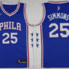 Mens Philadelphia 76ers #25 Ben Simmons Blue Nike NBA Icon Edition Jersey