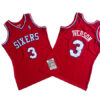 Men's Philadelphia 76ers #3 Allen Iverson 2002-03 Hardwood Classics Swingman Throwback Jersey - Red