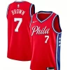 Mens Philadelphia 76ers #7 Jaylen Brown Red Statement Edition Swingman Jersey