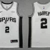 Men's San Antonio Spurs #2 Dylan Harper  Nike White Association Edition Jersey
