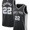 Men's San Antonio Spurs #22 Jayden Quaintance Nike Black Icon Edition Swingman Jersey