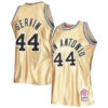 Men's San Antonio Spurs #44 George Gervin Mitchell & Ness Gold 1977-78 Hardwood Classics Swingman Jersey