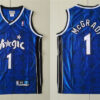 Mens Orlando Magic #1 Tracy McGrady Reebok Blue Stars Throwback Jersey