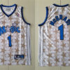 Mens Orlando Magic #1 Tracy McGrady Reebok White Stars Throwback Jersey