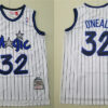 Mens Orlando Magic #32 Shaquille O'neal White Pinstripe 1994-95 Throwback Jersey