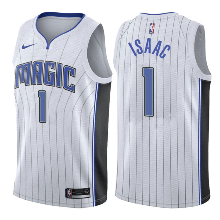 Men's Orlando Magic #1 Jonathan Isaac White Association Edition Jersey