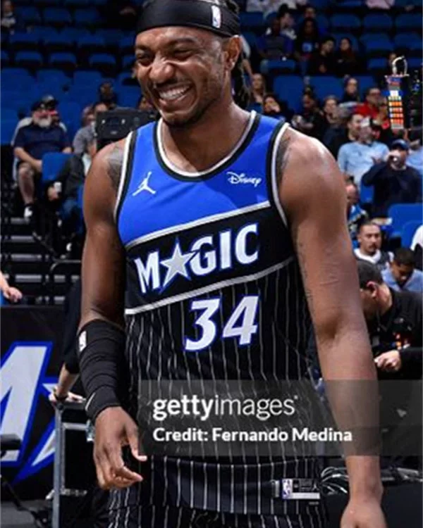 Men's Orlando Magic #34 Wendell Carter Jr. 2025-26 Black Statement Edition Swingman Jersey