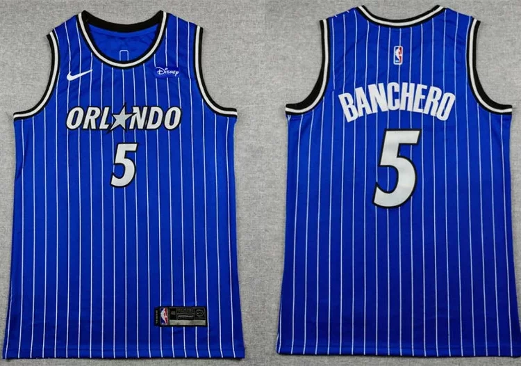 Men's Orlando Magic #5 Paolo Banchero Nike 2025-26 Blue Icon Edition Jersey