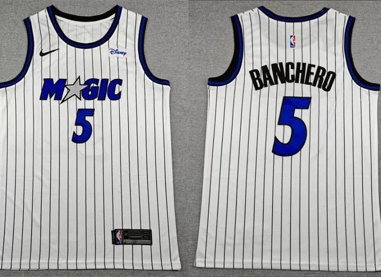 Men's Orlando Magic #5 Paolo Banchero Nike 2025-26 White Association Edition Jersey