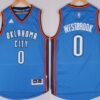 Men's Oklahoma City Thunder 0# Russell Westbrook 2015 Revolution 30 Swingman Royal Blue Jersey