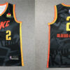Mens Oklahoma City Thunder #2 Shai Gilgeous-Alexander Black 2023-24 City Edition Swingman Jersey
