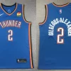 Mens Oklahoma City Thunder #2 Shai Gilgeous-Alexander Blue Icon Edition Jersey