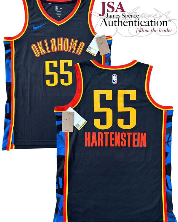 Mens Oklahoma City Thunder #55 Isaiah Hartenstein Black 2024-25 City Edition Jersey